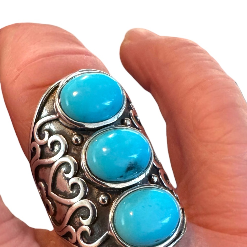 Donovan Kinsel Native American Navajo Women's Turquoise Sterling Ring